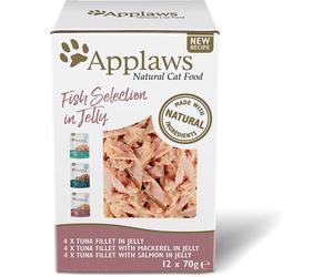 Applaws Natural Wet Cat Food, Fish Selection in Jelly 70g Pouch Multipack for A