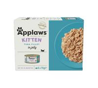 Applaws Natural Wet Cat Food, Kitten Tuna Multipack in Jelly 70 g Tin - 4x6 (Total 24 Tins)
