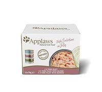 Applaws Natural Wet Cat Food, Multipack Chicken and Fish Selection in Jelly, 70 g Tins (Pack of 12)