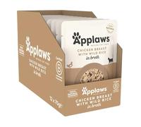 Applaws Natural Wet Cat Food Pouch, Chicken with Wild Rice - 12 x 70g