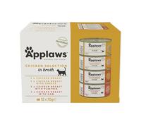 Applaws Natural Chicken Selection in Broth Wet Adult Cat Food 70g x 48 Mega Pack