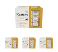 Applaws Natural Wet Cat Food Tin, Chicken Multipack Selection in Broth 70g (Pack of 48 x 70g Tins)