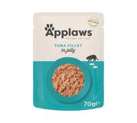 Applaws Natural Wet Cat Food Tuna in Jelly Pouch for 4.69 g (Pack of 16), red