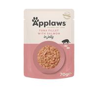Applaws Natural Wet Cat Food, Tuna with Salmon in Jelly 70 g Pouch (Pack of 16)