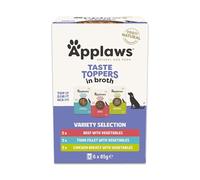 Applaws Natural Wet Dog Food Pouch, Variety Selection in Broth - 6 x 85g