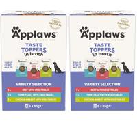 Applaws Natural Wet Dog Food Pouch, Variety Selection in Broth - 6 x 85g (Pack of 2)