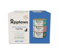Applaws Natural Wet Fish Selection Multipack in Gravy in 70g Tins (12x70g cans)
