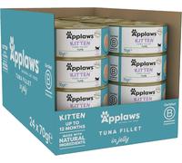 Applaws Natural Tuna Fillet in Jelly Tins Kitten Food - 24 x 70g