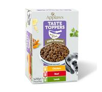Applaws Taste Toppers 100% Natural Dog Food Topper Bone Broth, Multipack Variety Selection for Dogs, Kibble Topper 5 x 200g Spout Pouch