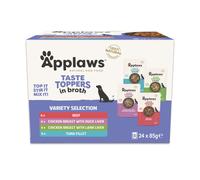 Applaws Taste Toppers Wet Dog Food Pouches, Variety Broth 24 x 85g