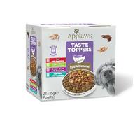 Applaws Taste Toppers Natural Wet Dog Food Pouch, Multipack Meat and Fish Selection in Broth, 24 x 85g Pouches
