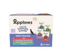 Applaws Taste Toppers Wet Dog Food Pouches, Variety Broth 24 x 85g