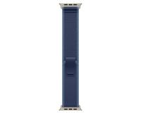 Apple 49mm Blue/Bright Blue Trail Loop - M/L - Natural Titanium Finish Band Tita
