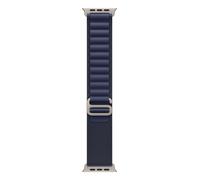 Apple 49mm Navy Alpine Loop - Large - Natural Titanium Finish