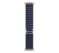 Apple 49mm Navy Alpine Loop - Large - Natural Titanium Finish