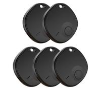 Apple Airtag 5 Pack, Find My Enabled Tracker with Global Positioning & Leave Behind Alerts, No SIM Card Needed, 12-Month Battery for Keys, Luggage, Pets (Black)