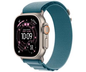 Apple Apple Watch Ultra 3 GPS + Cellular 49mm Natural Titanium Light Blue Alpine Loop Large MEWP4 - Unisex - 49 mm - Smartwatch - Quartz with charger Black 42/44/45/49 mm