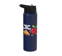 Apple Ask What Did They Do to You Apple Pie Funny Humor Stainless Steel Insulated Water Bottle