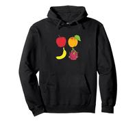 Apple Banana Dragonfruit Mixed Fruits Pullover Hoodie