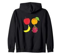 Apple Banana Dragonfruit Mixed Fruits Zip Hoodie