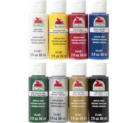 Apple Barrel 17854 Non-Toxic Multi-Purpose Acrylic Paint Set, 2 oz. Bottle, Assorted Color, 2" Height, 6.25" Width, 11.25" Length (Pack of 8)