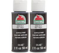 Apple Barrel Plaid Acrylic Paint, Black, 2 oz (Pack of 2)