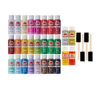 Apple Barrel PROMOABMP22 Holiday, 32 Piece DIY Set Featuring 26 Paints, 2 Mod Podge Acrylic Sealers and 4 Foam Brushes, Multi 56 Fl Oz
