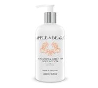 APPLE & BEARS Bergamot & Green Tea Body Lotion 300ml - Fast Absorbing Vegan Body Moisturiser Made in England