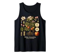 Apple Blossom Botanical Anatomy Vintage Floral Nature Tank Top