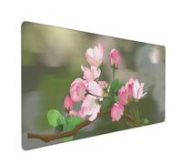 Apple Blossom Gamer Desk Mat (1200x600x2mm) | Anti-Slip Rubber Base with Anti-Fray Stitched Borders