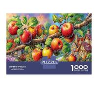 Apple Branch 1000 Piece Sturdy Cardboard Jigsaw Puzzle Juicy Apples on Branch Family Jigsaw for The Whole Family Family Fun Lovers All Ages Housewarming Gift Puzzle 70x50cm/1000pcs