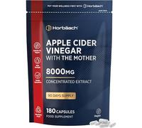 Apple Cider Vinegar Capsules with Mother 8000mg | 3-Month Supply | High Strength ACV | 180 Vegan Capsules (Not Tablets) | by Horbaach