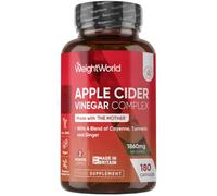 Apple Cider Vinegar with Mother 1860mg - Added Probiotics - 180 Apple Cider Vinegar Capsules with Cayenne Pepper, Turmeric & Ginger Root - Vegan Tablets (Not Apple Cider Vinegar Gummies)