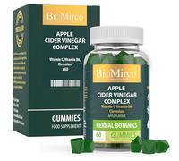 Apple Cider Vinegar Complex with Mother, 60 Gummies, 1 Month Supply, Apple Flavour, Metabolism Booster Supplement, Wellness Support, Daily Wellness with Vitamins C, B6 & Chromium, Vegan & Gluten-Free