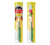 Apple Cider Vinegar Extract - 2 x 20 effervescent Tablets - Apple Flavor - T&D Pharma German Apple Cure - Made in Germany