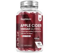 Apple Cider Vinegar Gummies 1000mg - 90 Gummies - With Natural Apple Flavour - 45 Days Supply - Apple Cider Vinegar with Mother - Vitamin C, B12, B6, B9 & Beetroot Powder - Unfiltered & Vegan-Friendly