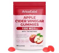 Apple Cider Vinegar Gummies - 1500mg,90 ACV Gummies w/Vitamin B6 & B12, Folic Acid,Supports Digestion,Gut Health,Energy Support,Vegan Gummy Supplement
