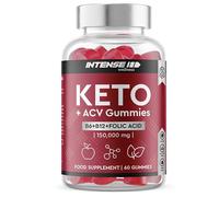 Apple Cider Vinegar Gummies 60 Count - Sugar-Free ACV Keto Gummies for Weight Loss Support with B6 and Folic Acid - Vegan, Gluten-Free, Natural Flavoured (60 Count (Pack of 1))