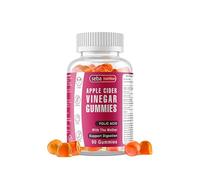 Apple Cider Vinegar Gummies with The Mother - 1000mg ACV per Serving - Folic Acid, Vitamin B12, B6, Beetroot, Pomegranate - Vegan, Gluten-Free, Non-GMO - 90 Gummies - Seba Nutrition