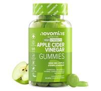Apple Cider Vinegar Gummies - With the Mother - Vegan - High Strength Apple Cider Vinegar Gummies - ACV Enhanced with Vitamin B12 B6 and D - Made by Novomins