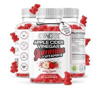Apple Cider Vinegar Gummy 1500mg - Pure Apple Cider Vinegar with Mother + Vitamin B12 & B9-60 Vegan Gummies