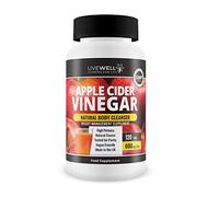 Apple Cider Vinegar LiveWell 120 Tablets - Weight Management Supplement - Detox Weight Loss - Improves Digestion - GMP Quality