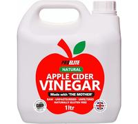 Apple Cider Vinegar with Mother 1L, 5 Percent Acidity - Raw, Unfiltered & Unpasteurised - Naturally Vegan, GMO Free Gluten Free Alternative for Apple Cider Vinegar Capsules Tablets by PROELITE