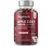 Apple Cider Vinegar Gummies 1000mg - 90 Gummies - With Natural Apple Flavour - 45 Days Supply - Apple Cider Vinegar with Mother - Vitamin C, B12, B6, B9 & Beetroot Powder - Unfiltered & Vegan-Friendly