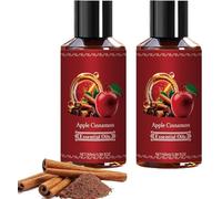 Apple Cinnamon Essential Oil, Cinnamon Oil, Natural Ingredient with Rosemary Extract, Fall Essential Oils for Diffusers for Home, Body, Soap Making, Massage, Fall Essentials for Women and Men (2PC)