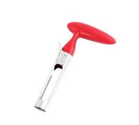 Apple Core Remover, Stainless Steel Fruit Pitter Tool - Effortlessly Remove Seeds from Apples, Pears, Peaches, Kitchen Gadget with Corer and Cutter (Red Handle)