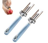 Apple Corer,2 PCS 6 Adjustable Hole Sizes Pepper Corer Remover with Tail Hook for Bell Peppers Apples Tomatoes Red Dates Hawthorn Berries Plums