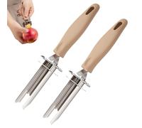Apple Corer,2 PCS 6 Adjustable Hole Sizes Pepper Corer Remover with Tail Hook for Bell Peppers Apples Tomatoes Red Dates Hawthorn Berries Plums