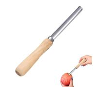Apple Corer - 4 Pieces Fruit Tool with Apple Corer | Corer for Peppers 3 Piece Set | Non-Slip Manual Kitchen Corer with Wooden Handle for Fruit Cutting, Cooking, Salad Preparing, Ents