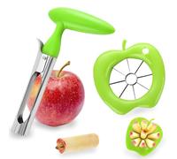 Apple Corer and Slicer 2PCS Set, Apple Cutter and Fruit Slicer, Ergonomic Handle Tool for Pear, Orange, Potato, for Kitchen Use